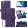 Samsung Galaxy S21 Plus Handy H�lle Schutz-Tasche Cover Flip-Case Kartenfach Violett