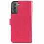 Samsung Galaxy S21 Handy H�lle Schutz-Tasche Cover Flip-Case Kartenfach Pink