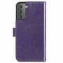 Samsung Galaxy S21 Handy H�lle Schutz-Tasche Cover Flip-Case Kartenfach Violett