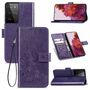 Samsung Galaxy S21 Ultra Handy H�lle Schutz-Tasche Cover Flip-Case Kartenfach Violett