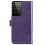 Samsung Galaxy S21 Ultra Handy H�lle Schutz-Tasche Cover Flip-Case Kartenfach Violett