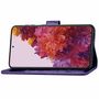 Samsung Galaxy S21 Ultra Handy H�lle Schutz-Tasche Cover Flip-Case Kartenfach Violett