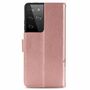 Samsung Galaxy S21 Ultra Handy H�lle Schutz-Tasche Cover Flip-Case Kartenfach Rosa