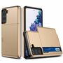 Samsung Galaxy S21 Plus Handyh�lle Schutzcase Kartenfach Gold