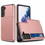 Samsung Galaxy S21 Plus Handyh�lle Schutzcase Kartenfach Rose Gold