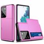 Samsung Galaxy S21 Ultra Handyh�lle Schutzcase Kartenfach Pink