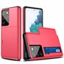 Samsung Galaxy S21 Ultra Handyh�lle Schutzcase Kartenfach Rot
