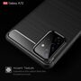 Samsung Galaxy A72 TPU Case Carbon Fiber Optik Brushed Schutz Hlle Schwarz