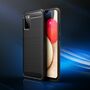Samsung Galaxy A02s TPU Case Carbon Fiber Optik Brushed Schutz H�lle Schwarz
