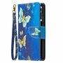 Samsung Galaxy A52 4G / 5G Tasche Handy H�lle Schutz-Cover Flip-Case mit Kartenfach Schmetterling
