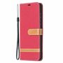 Samsung Galaxy A72 5G Handy H�lle Schutz-Tasche Case Cover Kartenfach Etuis Rot