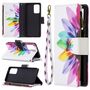 Samsung Galaxy A72 5G Tasche Handy H�lle Schutz-Cover Flip-Case mit Kartenfach Sonnenblume
