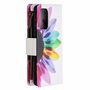 Samsung Galaxy A72 5G Tasche Handy H�lle Schutz-Cover Flip-Case mit Kartenfach Sonnenblume