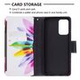 Samsung Galaxy A72 5G Tasche Handy H�lle Schutz-Cover Flip-Case mit Kartenfach Sonnenblume