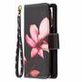Samsung Galaxy A72 5G Tasche Handy H�lle Schutz-Cover Flip-Case mit Kartenfach Blume