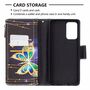 Samsung Galaxy A72 5G Tasche Handy H�lle Schutz-Cover Flip-Case mit Kartenfach Schmetterling