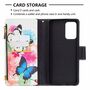Samsung Galaxy A72 5G Tasche Handy H�lle Schutz-Cover Flip-Case mit Kartenfach Schmetterlinge