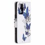 Samsung Galaxy A72 5G Tasche Handy H�lle Schutz-Cover Flip-Case mit Kartenfach Schmetterlinge