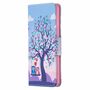Samsung Galaxy A72 5G Tasche Handy H�lle Schutz-Cover Flip-Case mit Kartenfach Eulen