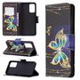 Samsung Galaxy A72 5G Tasche Handy H�lle Schutz-Cover Flip-Case mit Kartenfach Schmetterling