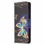 Samsung Galaxy A72 5G Tasche Handy H�lle Schutz-Cover Flip-Case mit Kartenfach Schmetterling