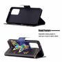 Samsung Galaxy A72 5G Tasche Handy H�lle Schutz-Cover Flip-Case mit Kartenfach Schmetterling