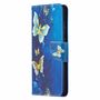 Samsung Galaxy A72 5G Tasche Handy H�lle Schutz-Cover Flip-Case mit Kartenfach Schmetterling