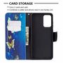 Samsung Galaxy A72 5G Tasche Handy H�lle Schutz-Cover Flip-Case mit Kartenfach Schmetterling