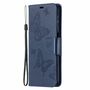 Samsung Galaxy A32 5G Handyh�lle Schutztasche Case Cover Schmetterling Blau