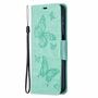 Samsung Galaxy A32 5G Handyh�lle Schutztasche Case Cover Schmetterling Gr�n