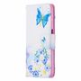 Samsung Galaxy A32 5G Tasche Handy H�lle Schutz-Cover Flip-Case mit Kartenfach Schmetterling
