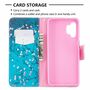 Samsung Galaxy A32 5G Tasche Handy H�lle Schutz-Cover Flip-Case mit Kartenfach Bl�ten