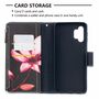 Samsung Galaxy A32 5G Tasche Handy H�lle Schutz-Cover Flip-Case mit Kartenfach Blume