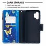 Samsung Galaxy A32 5G Tasche Handy H�lle Schutz-Cover Flip-Case mit Kartenfach Schmetterling