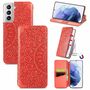 Samsung Galaxy S21 Plus Handyh�lle Schutztasche Case Cover Mandala Rot