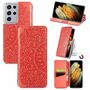 Samsung Galaxy S21 Ultra Handyh�lle Schutztasche Case Cover Mandala Rot