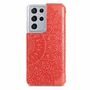 Samsung Galaxy S21 Ultra Handyh�lle Schutztasche Case Cover Mandala Rot