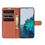 Samsung Galaxy S21 Plus Handyh�lle Schutztasche Case Cover Klapptasche Braun