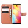 Xiaomi Mi Note 10 Lite Handyh�lle Schutztasche Case Cover Klapptasche Braun