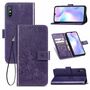 Xiaomi Redmi 9A Handy H�lle Schutz Tasche Cover Flip Case Kartenfach Violett