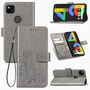 Google Pixel 4A Handy H�lle Schutz Tasche Cover Flip Case Kartenfach Grau