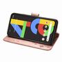 Google Pixel 4A Handy H�lle Schutz Tasche Cover Flip Case Kartenfach Rosa
