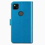 Google Pixel 4A Handy H�lle Schutz Tasche Cover Flip Case Kartenfach Blau
