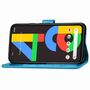Google Pixel 4A Handy H�lle Schutz Tasche Cover Flip Case Kartenfach Blau