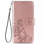 Nokia 2.4 Handy H�lle Schutz Tasche Cover Flip Case Kartenfach Rosa