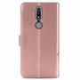 Nokia 2.4 Handy H�lle Schutz Tasche Cover Flip Case Kartenfach Rosa