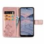 Nokia 2.4 Handy H�lle Schutz Tasche Cover Flip Case Kartenfach Rosa