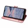 Nokia 2.4 Handy H�lle Schutz Tasche Cover Flip Case Kartenfach Rosa