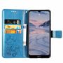 Nokia 2.4 Handy H�lle Schutz Tasche Cover Flip Case Kartenfach Blau