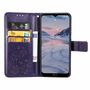 Nokia 2.4 Handy H�lle Schutz Tasche Cover Flip Case Kartenfach Violett